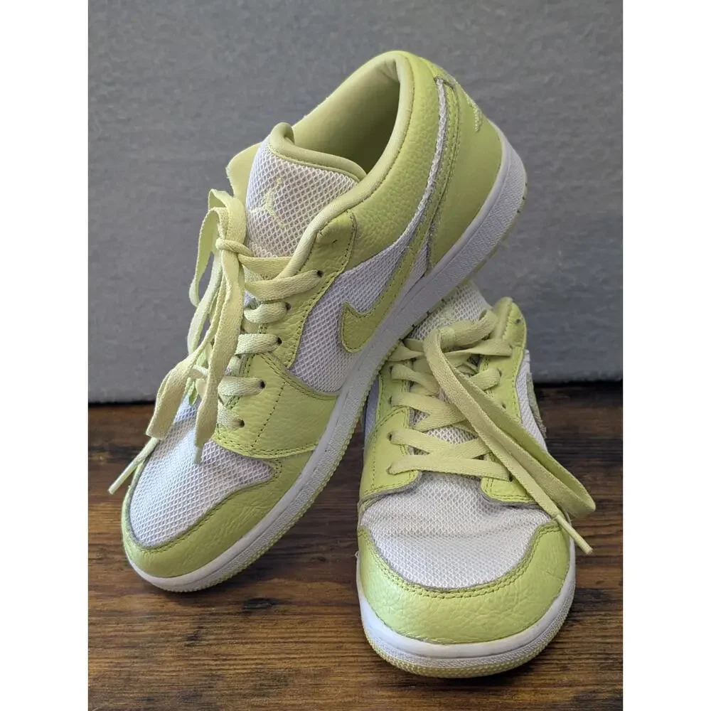 Nike Air Jordan 1 Low 6y Women's 8 Mens 7 Uk 6 SE White Limelight DH9619-103